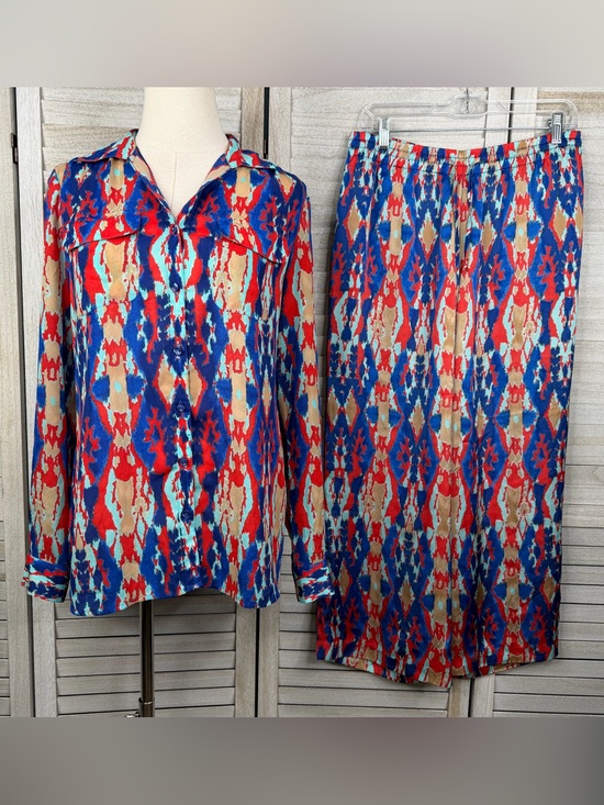 Jones New York Other - JONES NY (Signature) Women's Silky Ikat Print Pajama Set Multicolor-Small